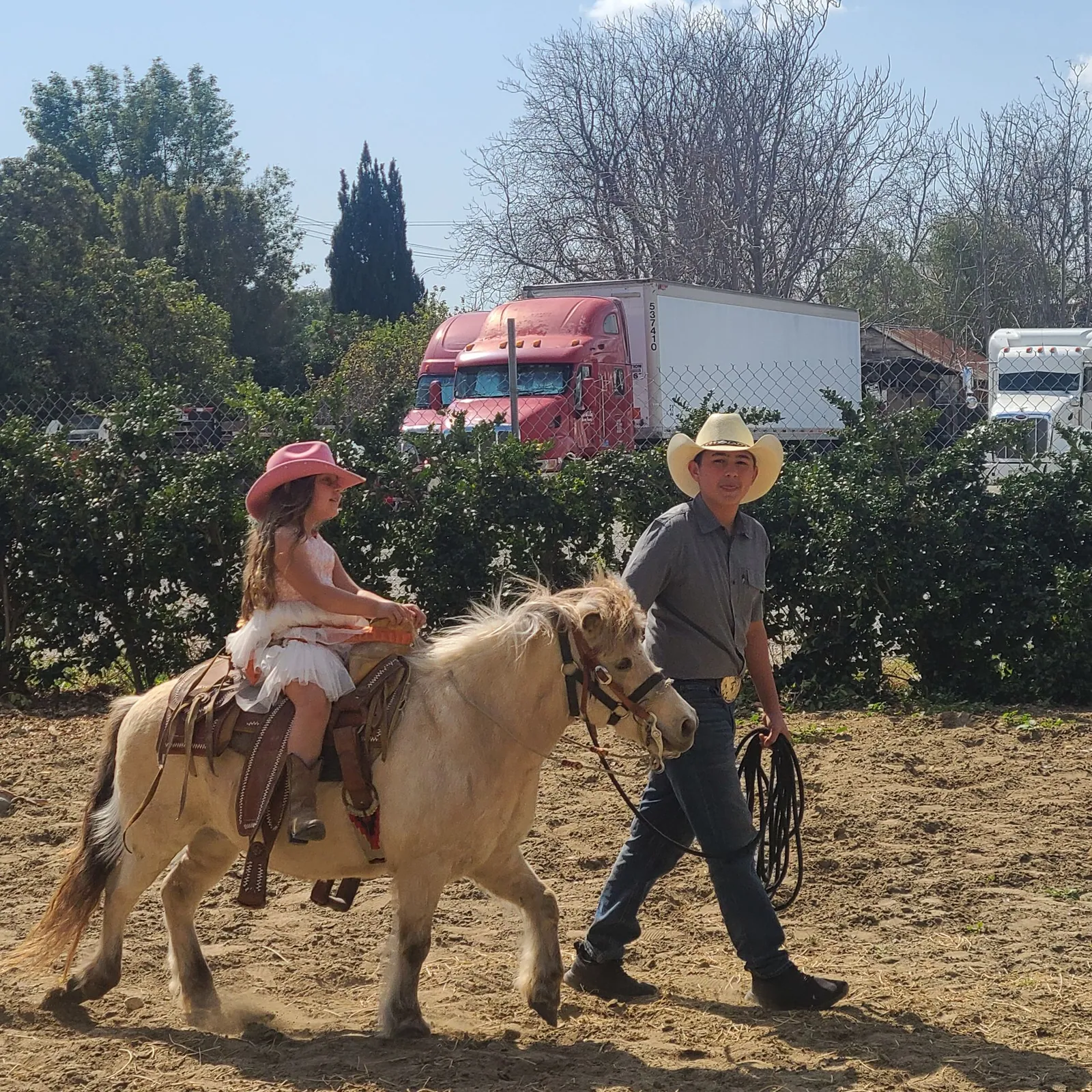 Kids farm party pony rides — Rancho Lagunas outdoor ranch event venue in Bloomington, California